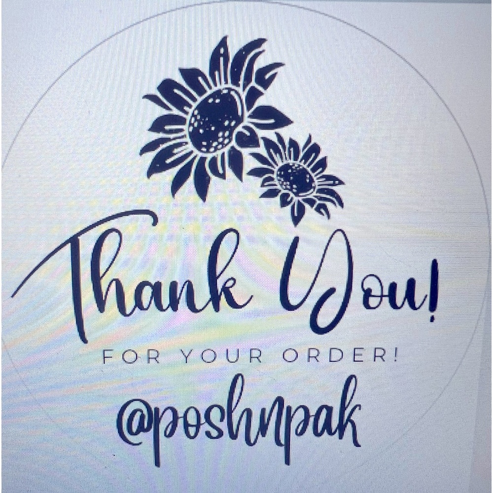 🎉 NEW! 🎉 50 CUSTOM THANK YOU STICKERS with your Closet name- 🌻 SPRING FLORAL